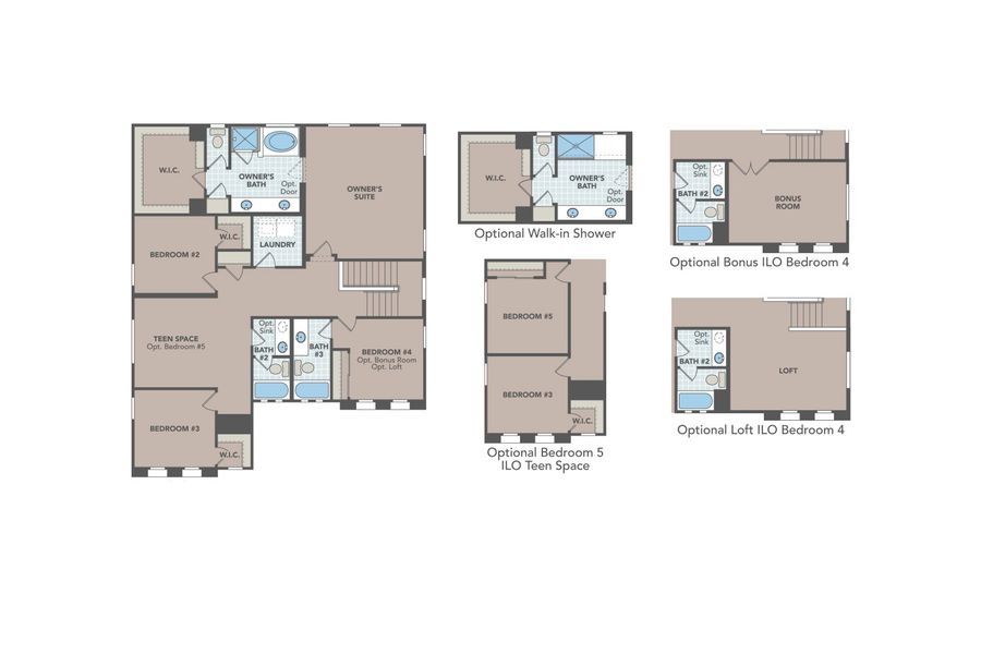 2D floor plan layout for the San Marino by Brightland Homes in Sycamore Farms, Surprise, AZ (Image 4). 2D floor plan layout for the San Marino by Brightland Homes in Sycamore Farms, Surprise, AZ (Image 4).