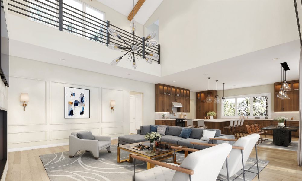 Representative furnished interior of a home built from the Residence 4 by Trumark Homes in The Summit at Castle Pines, Castle Pines (Image 6).