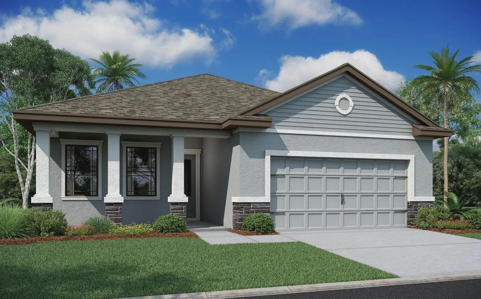 Representative exterior photo of a completed home built from the Pompei by Vitale Homes in Rose Haven, New Port Richey, FL (Image 4).