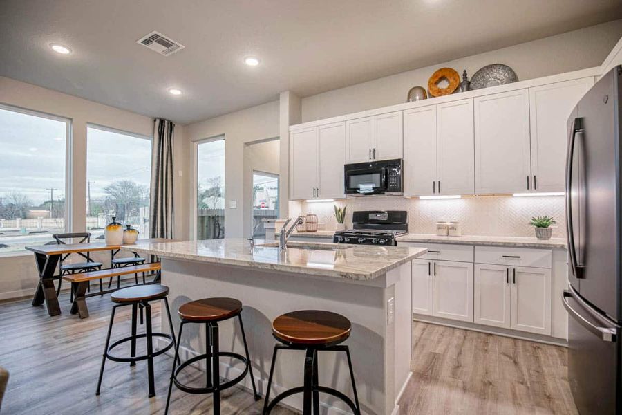Representative furnished interior of a home built from the Pegasus – Augustine Collection by Chesmar Homes in Santa Rita Ranch, Liberty Hill (Image 4). Representative furnished interior of a home built from the Pegasus – Augustine Collection by Chesmar Homes in Santa Rita Ranch, Liberty Hill (Image 4).