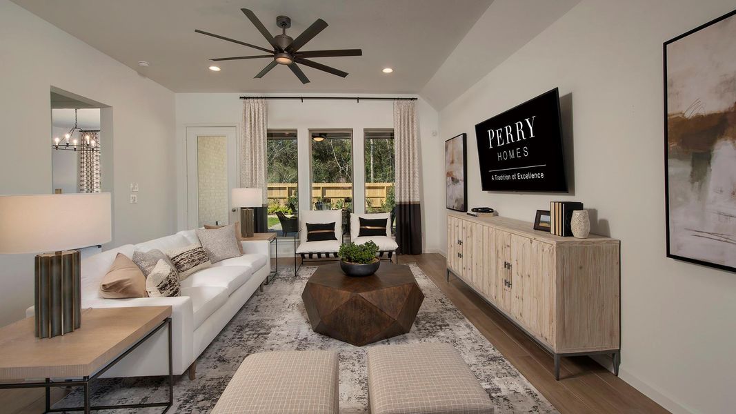 Furnished interior view inside a new home in The Groves 45', Humble (Image 10).