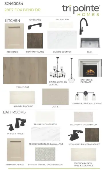 Sample of building materials used in homes in Woodson’s Reserve, Spring (Image 3).