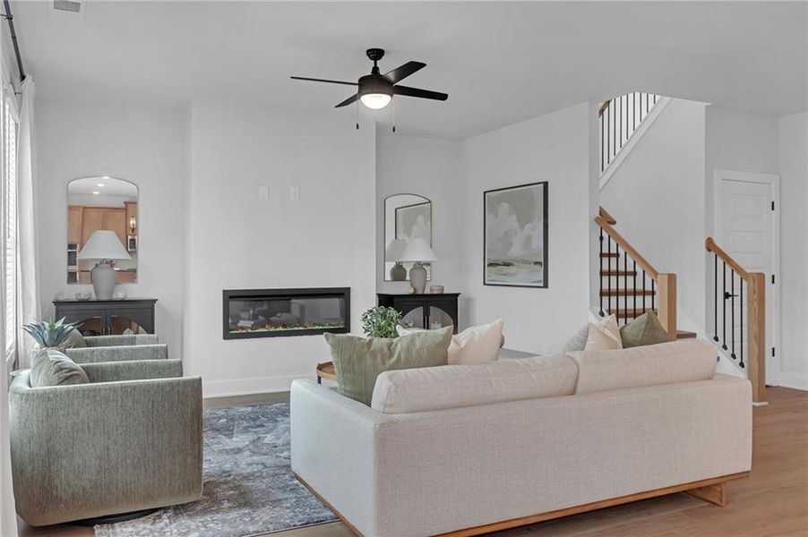 Furnished interior in a model home at The Fairways at Mirror Lake in Villa Rica (Image 3).