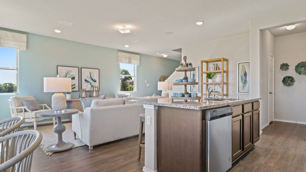Furnished interior view inside a new home in Somerset Trails, San Antonio (Image 7). Furnished interior view inside a new home in Somerset Trails, San Antonio (Image 7).