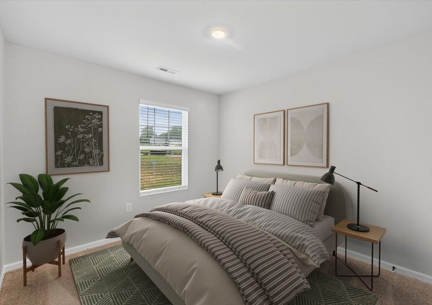 This bedroom has windows This bedroom has windows