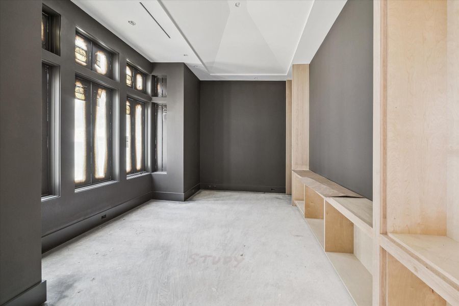 First floor office/study as of August 11. First floor office/study as of August 11.