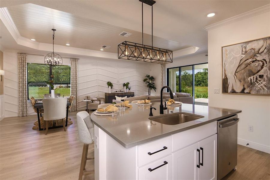 Furnished interior view inside a new home in Hidden Ridge, New Port Richey (Image 5). Furnished interior view inside a new home in Hidden Ridge, New Port Richey (Image 5).