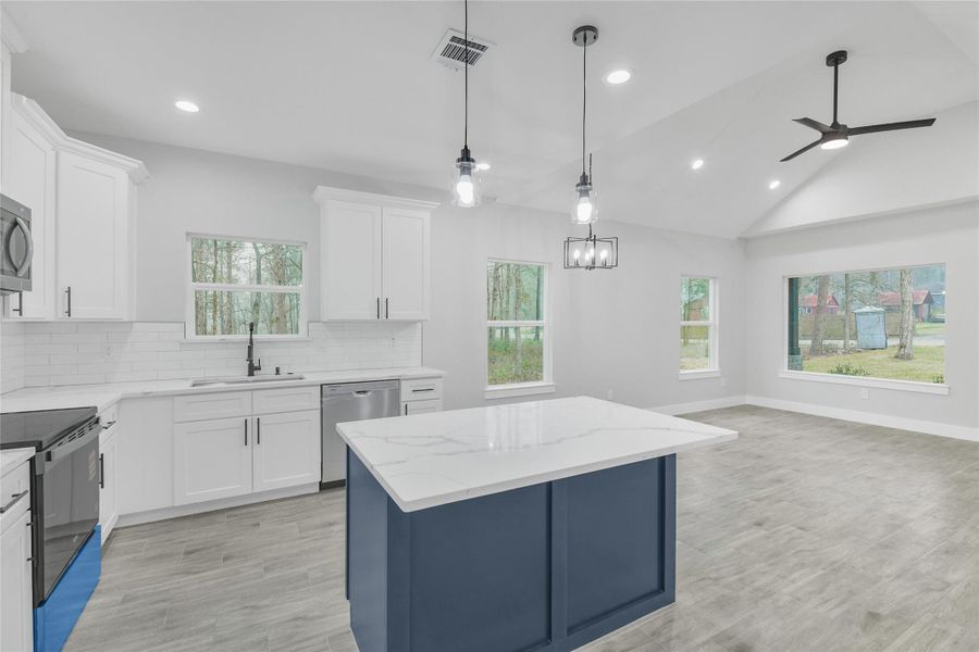 Furnished interior view inside a new home in , Willis (Image 12).