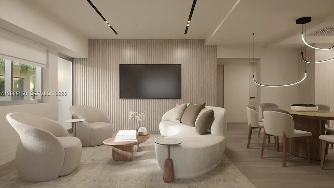 Furnished interior view inside a new home in , Miami Beach (Image 7).