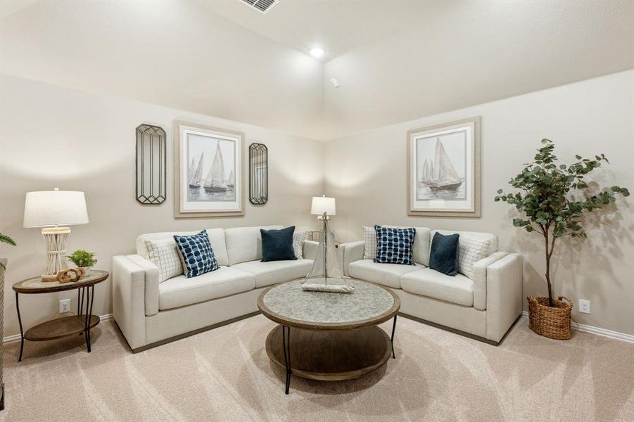 Furnished interior view inside a new home in Abe's Landing, Granbury (Image 28). Furnished interior view inside a new home in Abe's Landing, Granbury (Image 28).