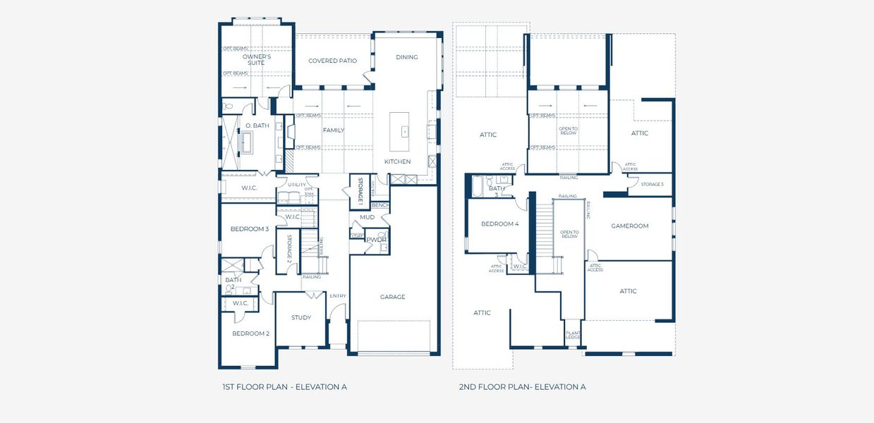 2D floor plan layout for the Ashland III by Southgate Homes in Painted Tree 60' Series, McKinney, TX (Image 3).