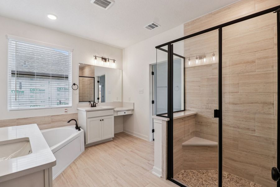 Representative furnished interior of a home built from the San Saba by Ashton Woods in The Heritage at Saddlebrook Ranch 70's, Schertz (Image 7). Representative furnished interior of a home built from the San Saba by Ashton Woods in The Heritage at Saddlebrook Ranch 70's, Schertz (Image 7).