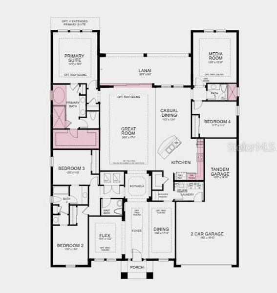 2D floor plan layout of this home in Lochside, Mount Dora, FL (Image 2). 2D floor plan layout of this home in Lochside, Mount Dora, FL (Image 2).