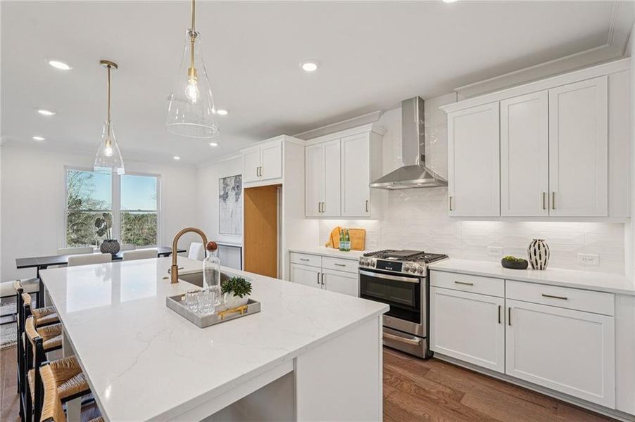 Furnished interior view inside a new home in Millcroft Townhomes, Buford (Image 9). Furnished interior view inside a new home in Millcroft Townhomes, Buford (Image 9).