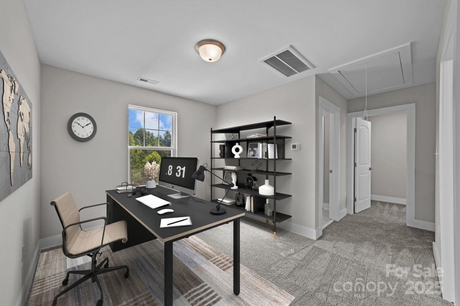 Loft virtually staged Loft virtually staged