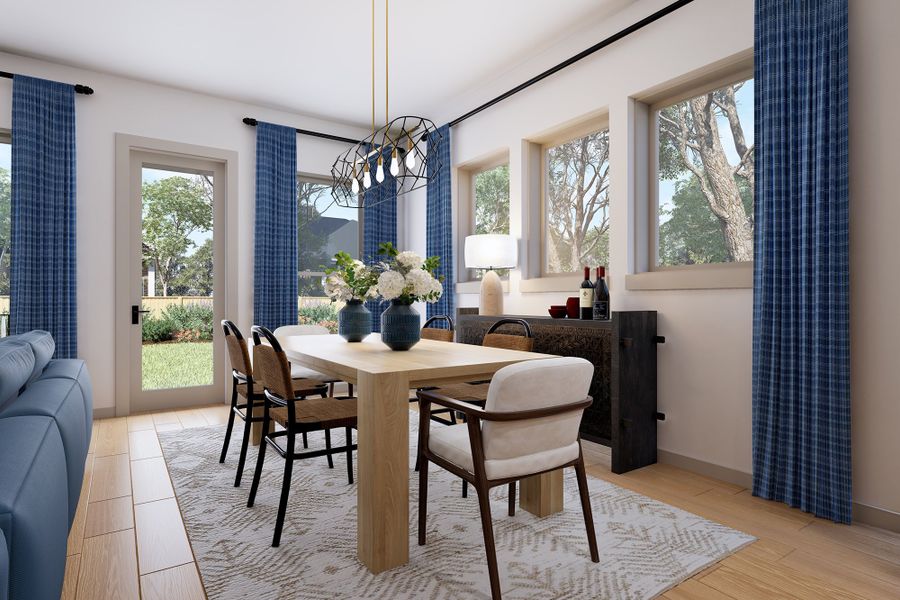 Representative furnished interior of a home built from the The Periwinkle by David Weekley Homes in The Grand Prairie - Retreat Collection, Hockley (Image 5).