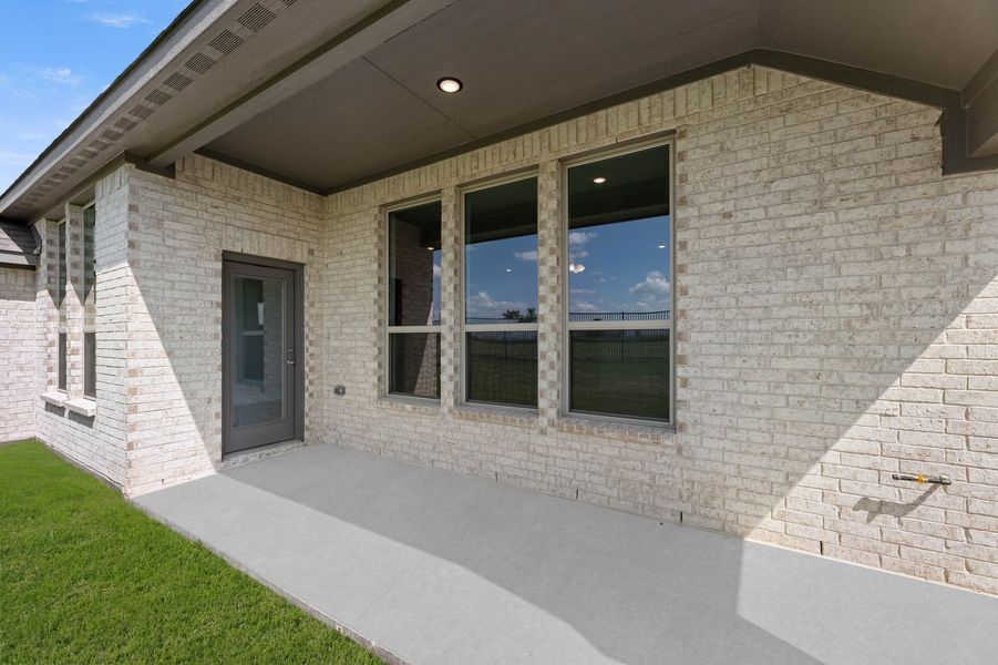 Front exterior of a new home in Timberbrook, Justin, TX, highlighting curb appeal (Image 28). Front exterior of a new home in Timberbrook, Justin, TX, highlighting curb appeal (Image 28).