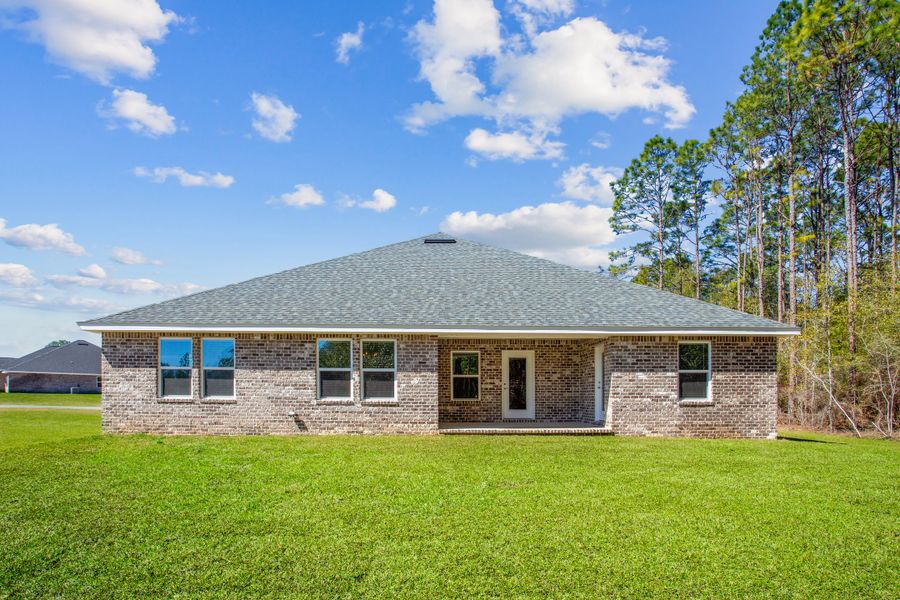 Representative exterior photo of a completed home built from the The Turquoise by Herbst Homes in Clear Water Landing, Milton, FL (Image 62).