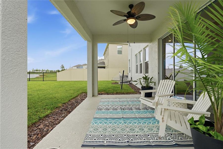 Exterior details and patio area of a home in Solera at Lakewood Ranch, Lakewood Ranch (Image 27). Exterior details and patio area of a home in Solera at Lakewood Ranch, Lakewood Ranch (Image 27).