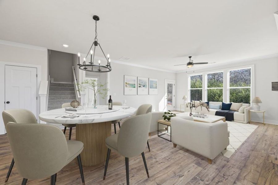 Furnished interior view inside a new home in , Hartwell (Image 39).