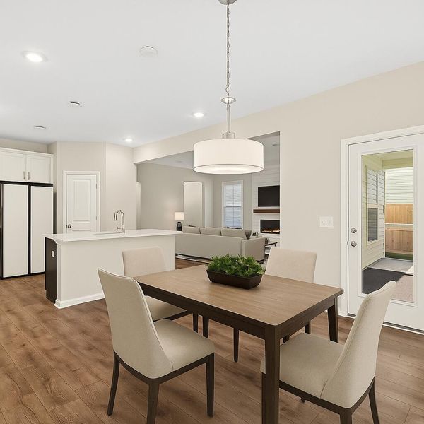 Furnished interior view inside a new home in Jasmine Point at Lakes of Cane Bay, Summerville (Image 12).