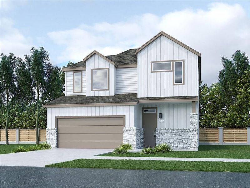 Cielo East by Masonwood Homes.  2201 Vino Dulce Dr features the "A" elevation.