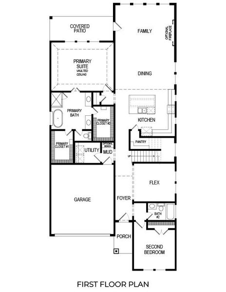 2D floor plan layout for the Roosevelt Select F by First Texas Homes in The Meadows, Denton, TX (Image 18). 2D floor plan layout for the Roosevelt Select F by First Texas Homes in The Meadows, Denton, TX (Image 18).
