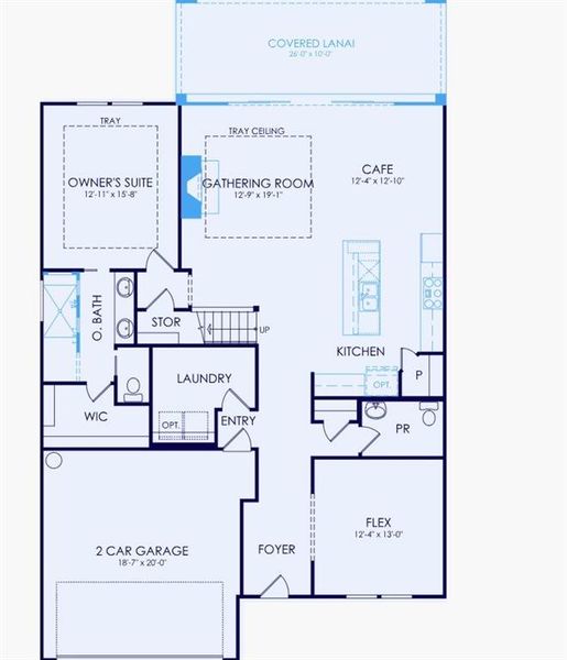 2D floor plan layout of this home in Linden Grove, Powder Springs, GA (Image 3).