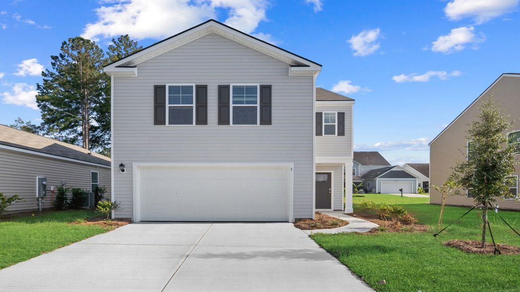 Front exterior of a new home in Rice Hope, Port Wentworth, GA, highlighting curb appeal (Image 1).