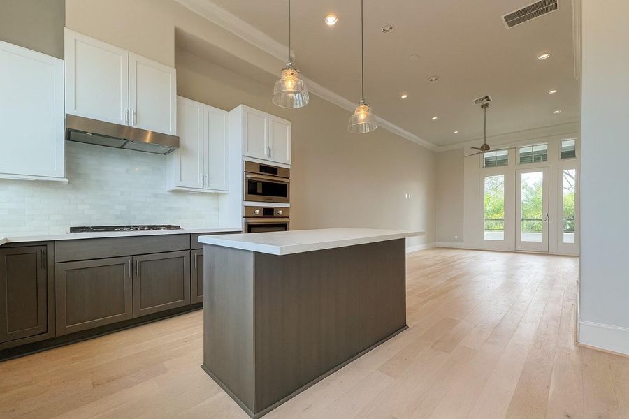 Tons of natural light in this second floor living and dining area.