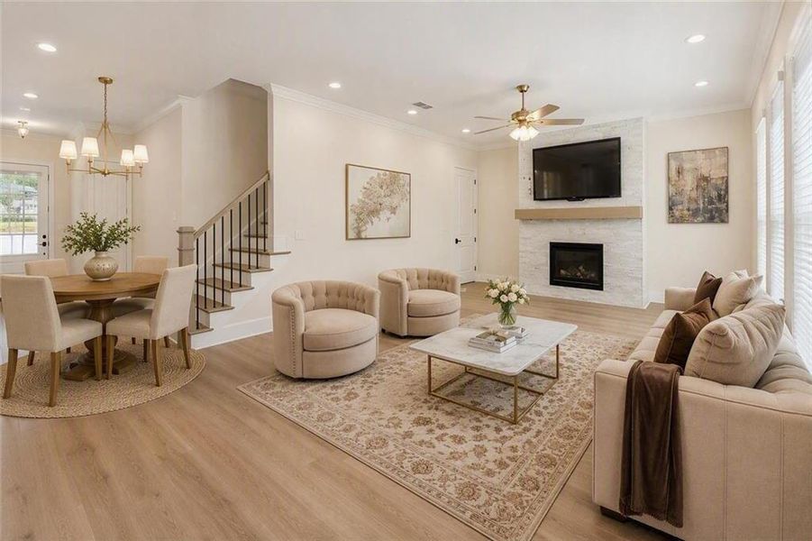 Furnished interior view inside a new home in Waterhaven, Cumming (Image 13).