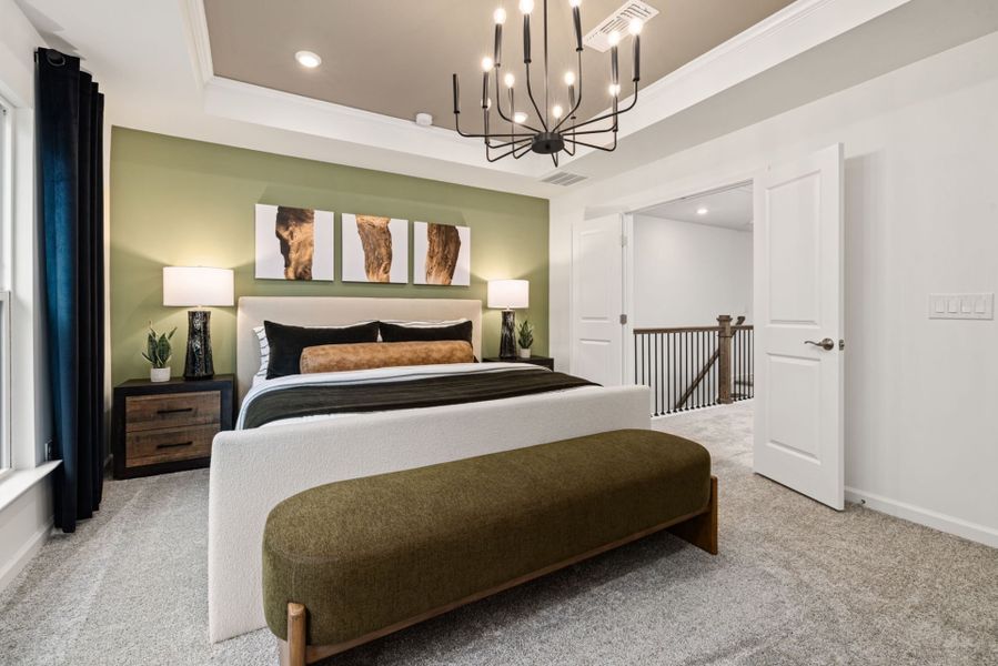 Representative furnished interior of a home built from the Hayden by Pulte Homes in Sedgefield Green, Greensboro (Image 7).