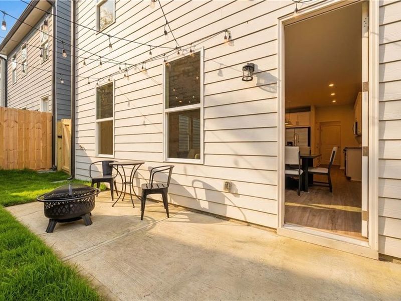 Exterior details and patio area of a home in The Village at Shallowford, Kennesaw (Image 3).
