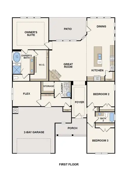 2D floor plan layout of this home in Oakridge Farms, Mooresville, NC (Image 4).