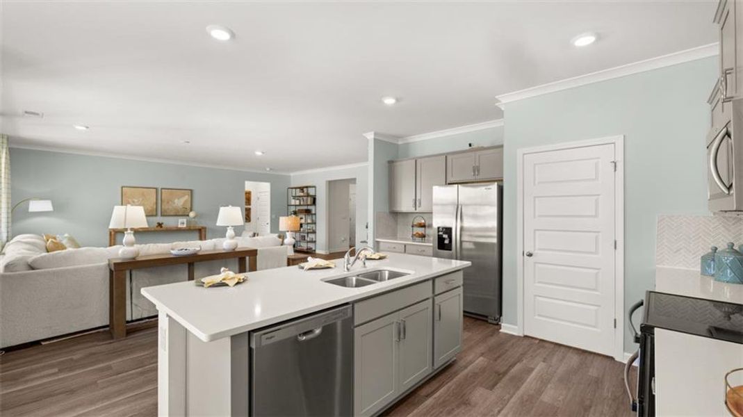 Furnished interior view inside a new home in Kingston Ranch at Lake Oconee, Buckhead (Image 7).