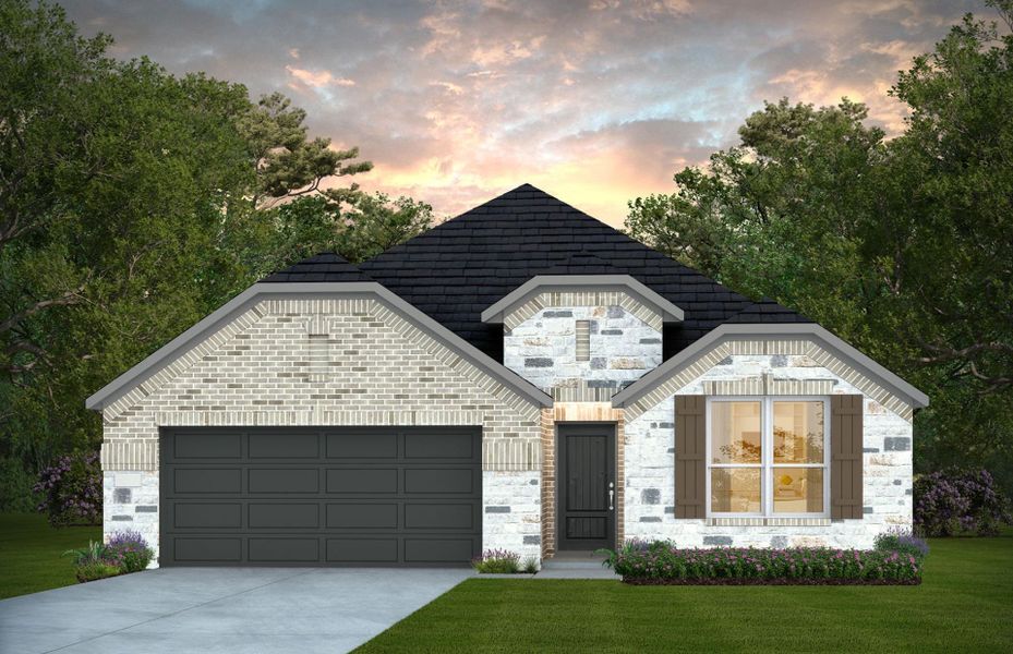 Representative exterior photo of a completed home built from the Denali by Pulte Homes in Blue Creek Trails, Richmond, TX (Image 7).