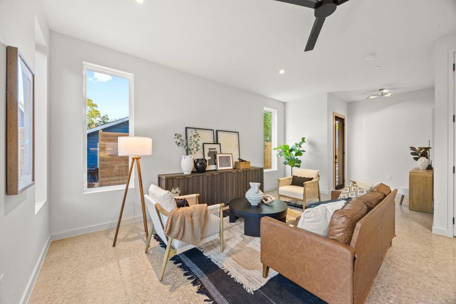 Furnished interior view inside a new home in , Austin (Image 15). Furnished interior view inside a new home in , Austin (Image 15).