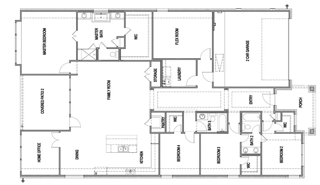 2D floor plan layout of this home in Meyer Ranch, New Braunfels, TX (Image 3). 2D floor plan layout of this home in Meyer Ranch, New Braunfels, TX (Image 3).