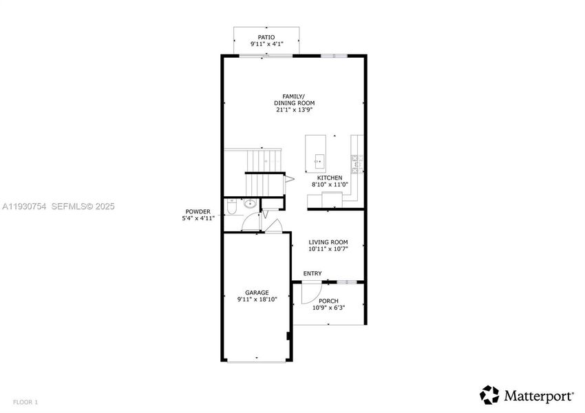 2D floor plan layout of this home in , Homestead, FL (Image 6).