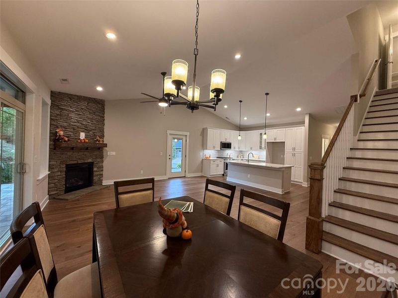 Dining Room, Great Room and Stairs to Bonus Room Dining Room, Great Room and Stairs to Bonus Room