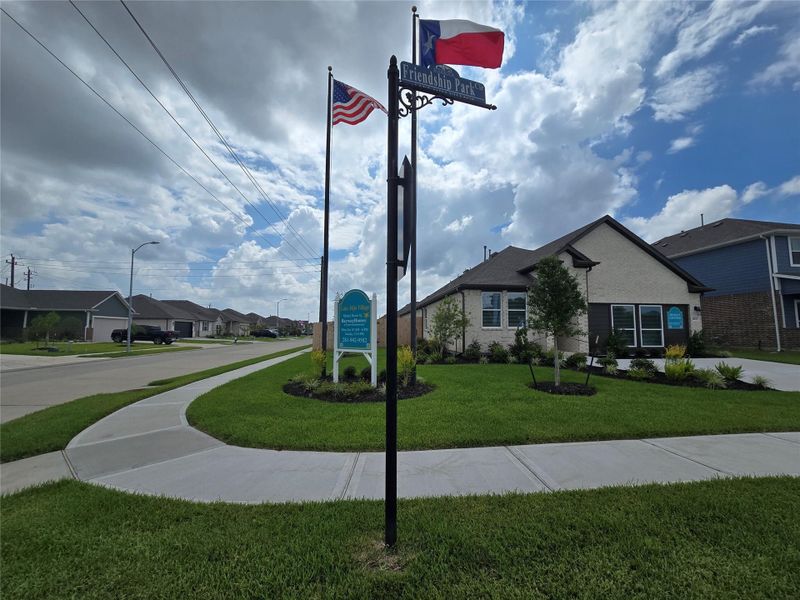 Model home entry to neighborhood
