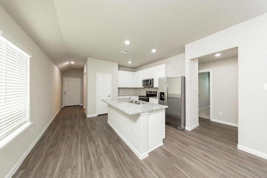 Furnished interior view inside a new home in Wayside Village, Houston (Image 6). Furnished interior view inside a new home in Wayside Village, Houston (Image 6).