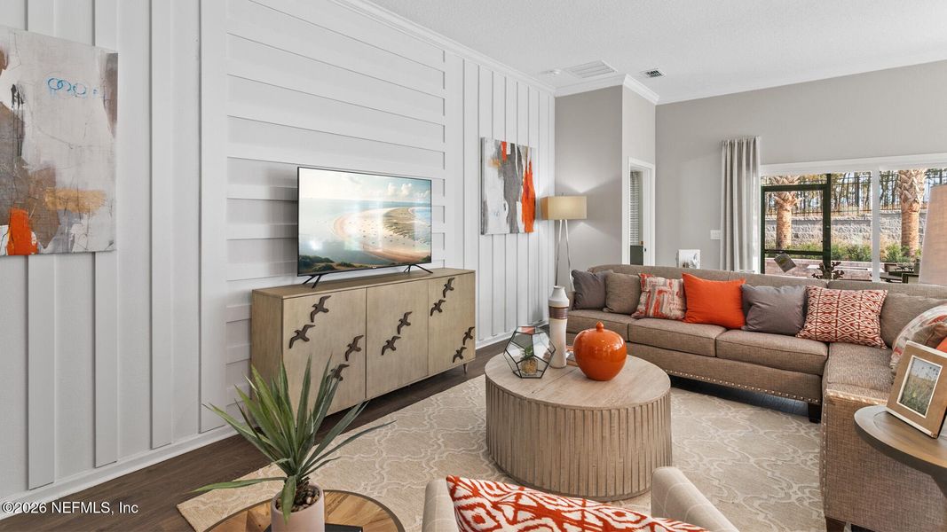 Furnished interior view inside a new home in Sawmill Branch, Palm Coast (Image 32).