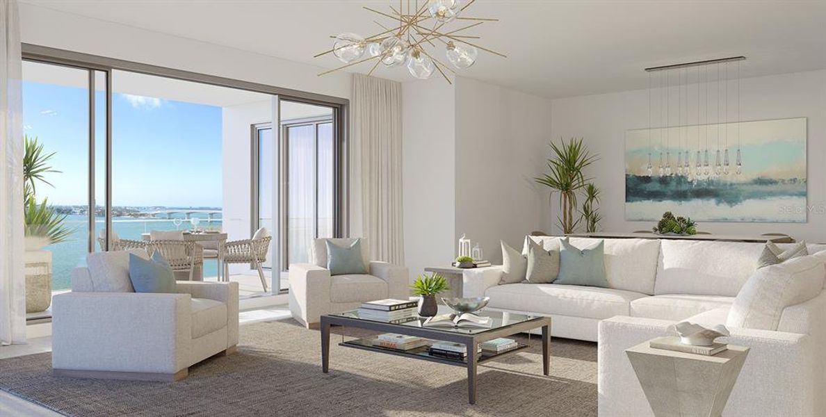 Furnished interior view inside a new home in The Owen Golden Gate Point, Sarasota (Image 6).