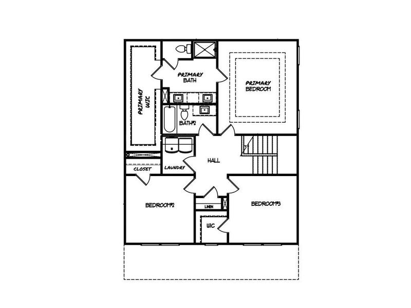 2D floor plan layout of this home in Sutton's Landing, Statham, GA (Image 4).