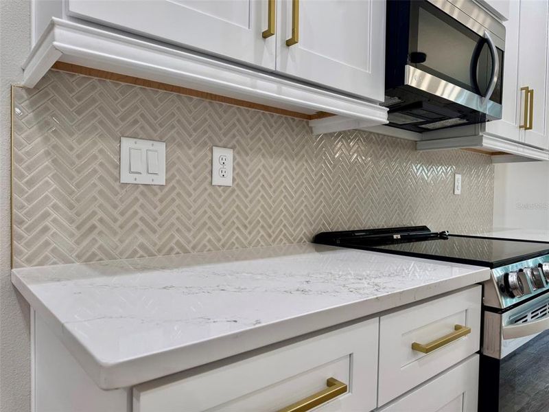 Herringbone Tile Backsplash