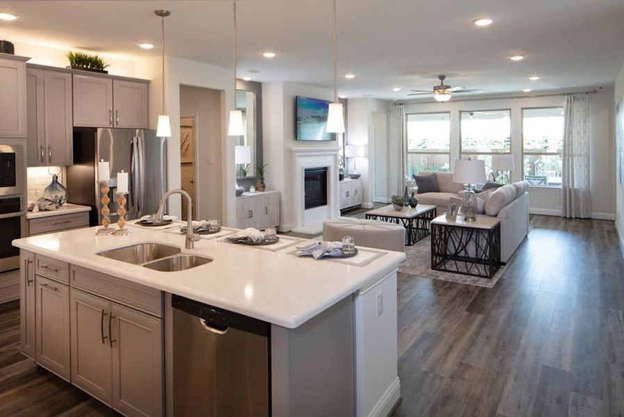 Representative furnished interior of a home built from the Pewter by Taylor Morrison in Highland Lakes, McKinney (Image 5).