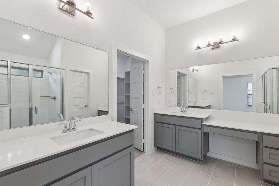 Primary Bathroom in the Gilmour II home plan by Trophy Signature Homes – REPRESENTATIVE PHOTO