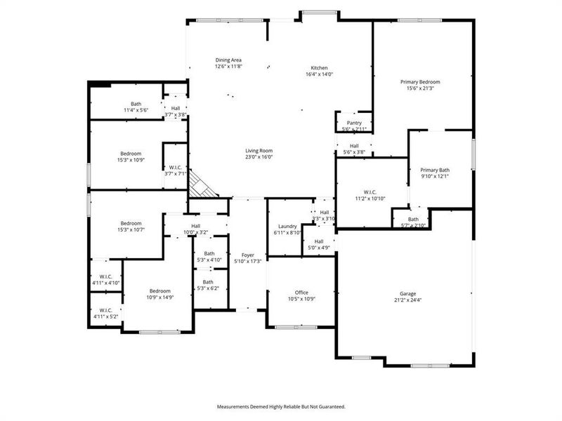 2D floor plan layout of this home in Rocky Top Ranch, Reno, TX (Image 5).