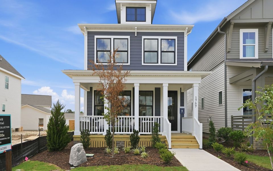 Representative exterior photo of a completed home built from the Aiden by Brookfield Residential in Wendell Falls, Wendell, NC (Image 21). Representative exterior photo of a completed home built from the Aiden by Brookfield Residential in Wendell Falls, Wendell, NC (Image 21).